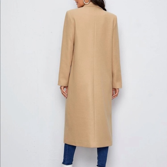 Camel peacoat trench long classic jacket tan - Picture 2 of 4